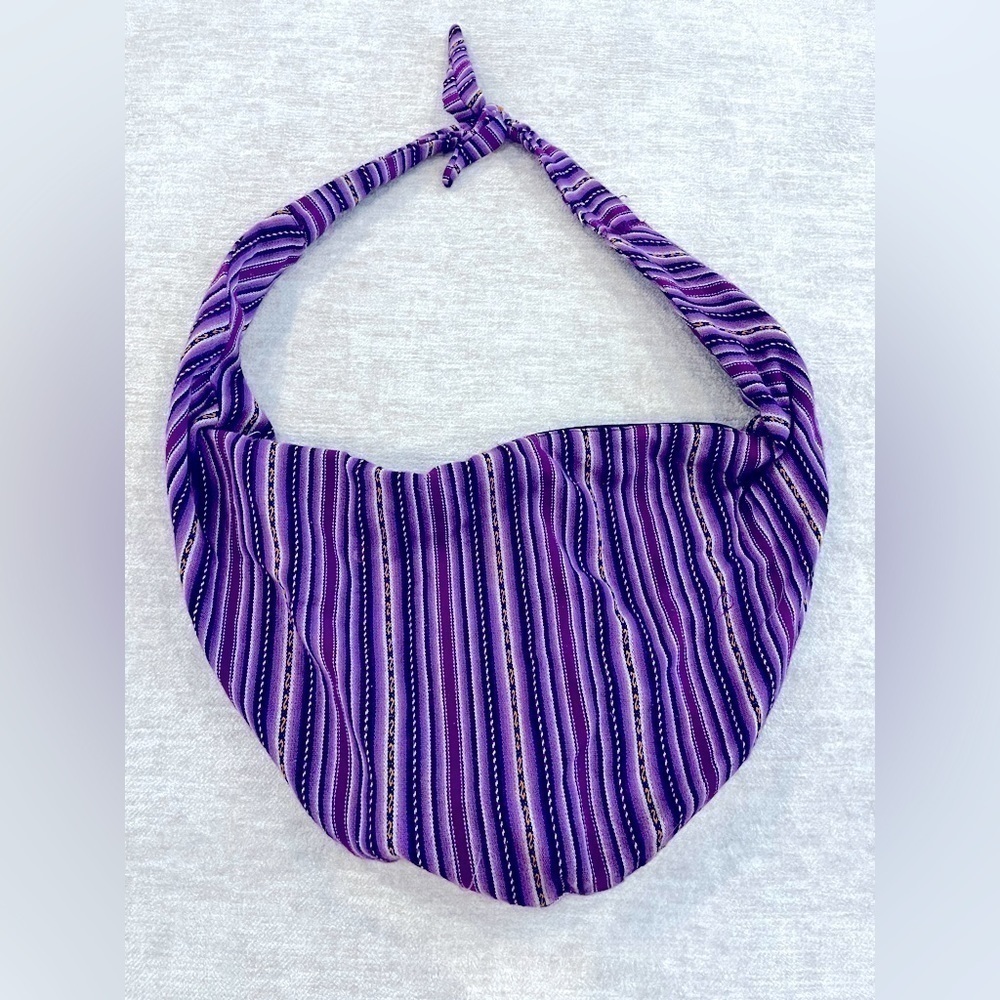 Purple and yellow Peruvian tote bag